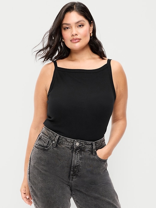 Image number 7 showing, Fitted Sleeveless Apron Tank Top