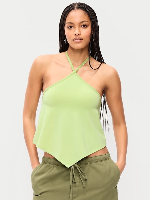 Image number 1 showing, Handkerchief Halter Top