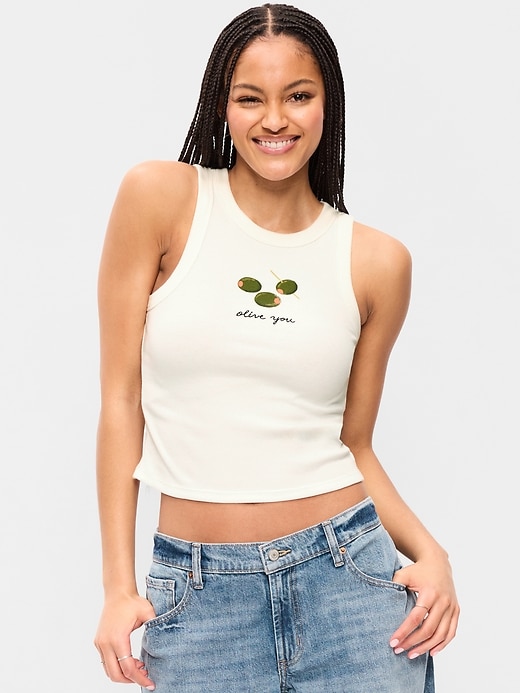 Image number 1 showing, Snug Crop Tank Top