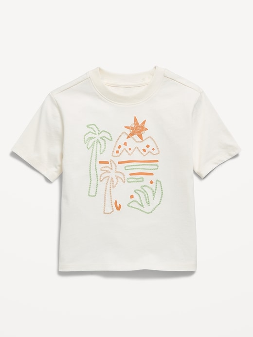 Image number 1 showing, Oversized Short-Sleeve Graphic T-Shirt for Toddler Boys