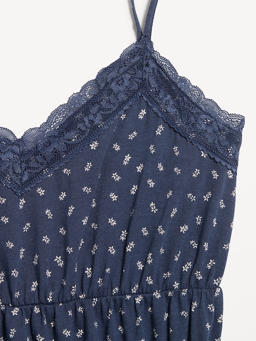 Image number 4 showing, Lace-Trim Smocked-Waist Tank Top