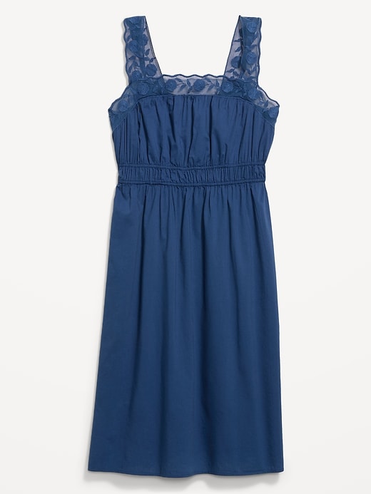 Image number 1 showing, Fit & Flare Smocked-Waist Midi Dress