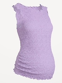 Image number 1 showing, Maternity Texured High-Neck Tank Top