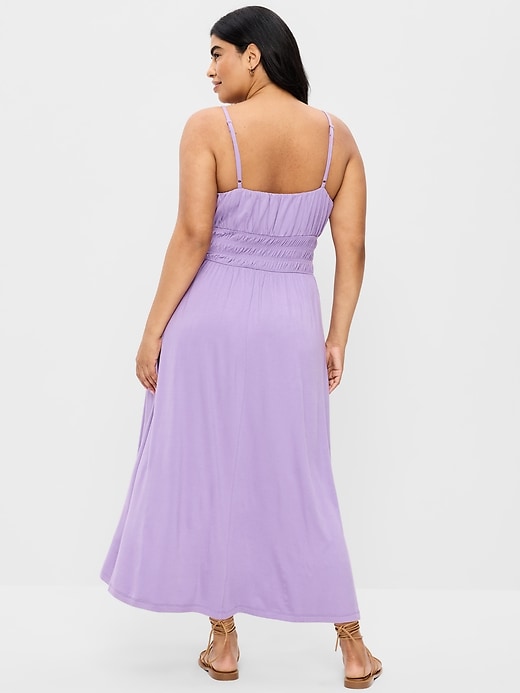 Image number 7 showing, Fit & Flare Jersey Smocked-Waist Midi Dress