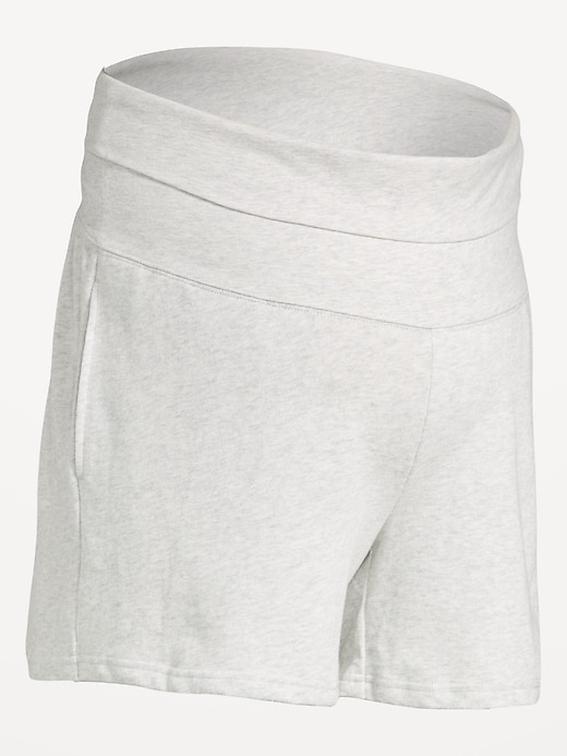 Image number 2 showing, Maternity Fleece Pull-On Shorts -- 5-inch inseam