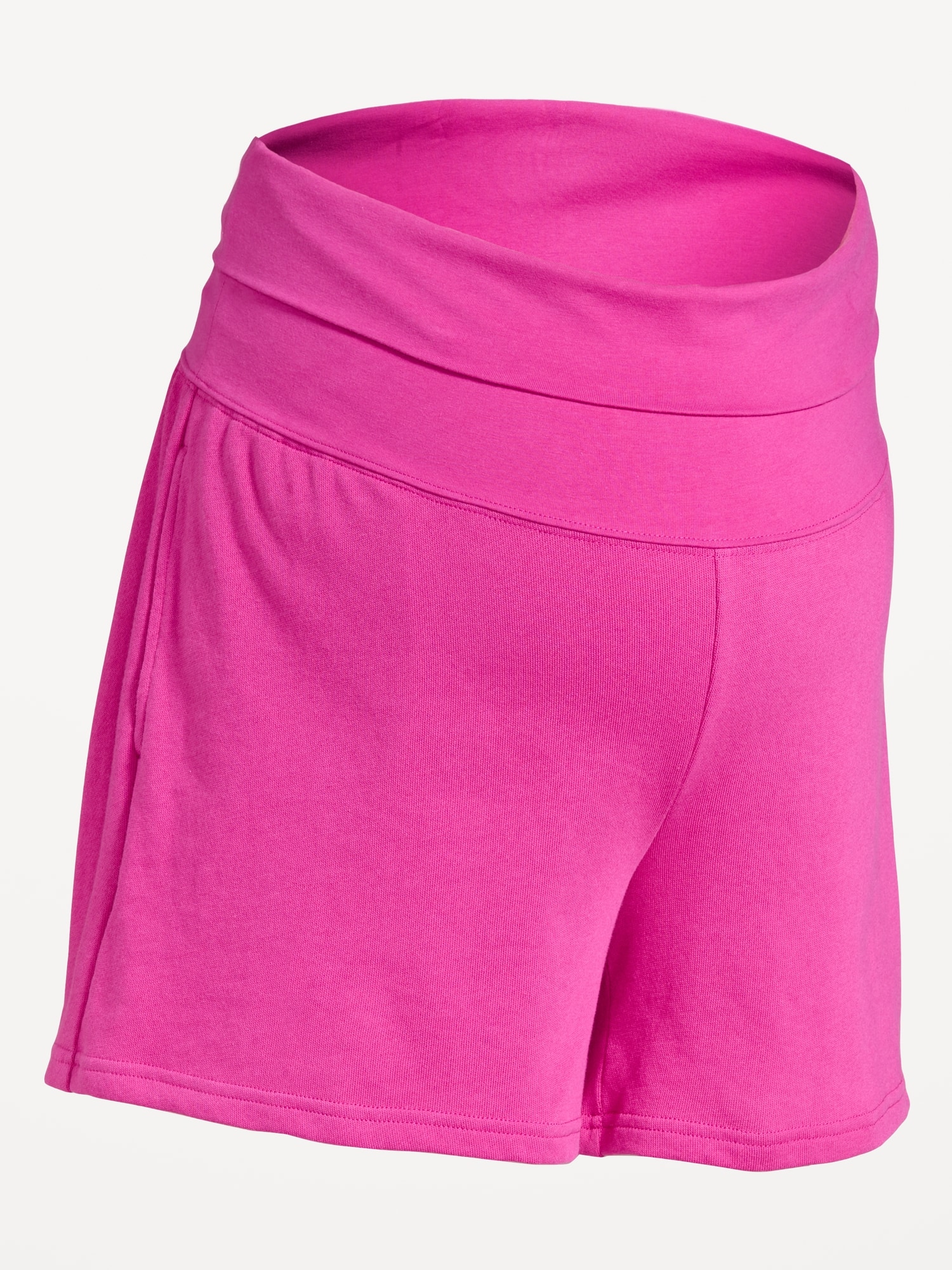 Maternity Fleece Pull-On Shorts - 5-inch inseam