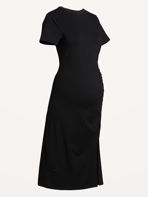 Image number 4 showing, Maternity Short-Sleeve Ruched Dress