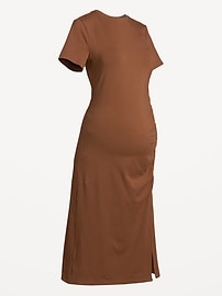 Image number 2 showing, Maternity Short-Sleeve Ruched Dress