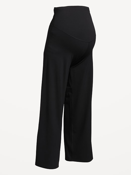 Image number 4 showing, Maternity Full-Panel StudioSmooth Wide-Leg Pants
