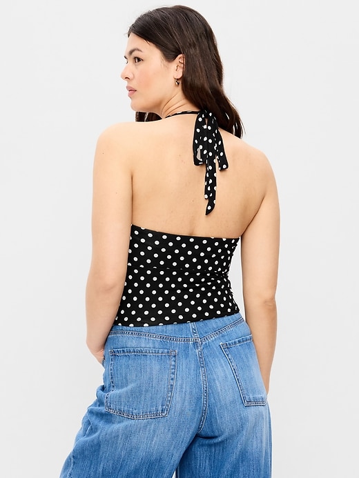 Image number 6 showing, Short-Sleeve Jersey Smocked-Front Top