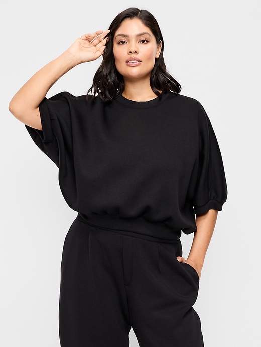 Image number 4 showing, Bounce Fleece Dolman-Sleeve Top