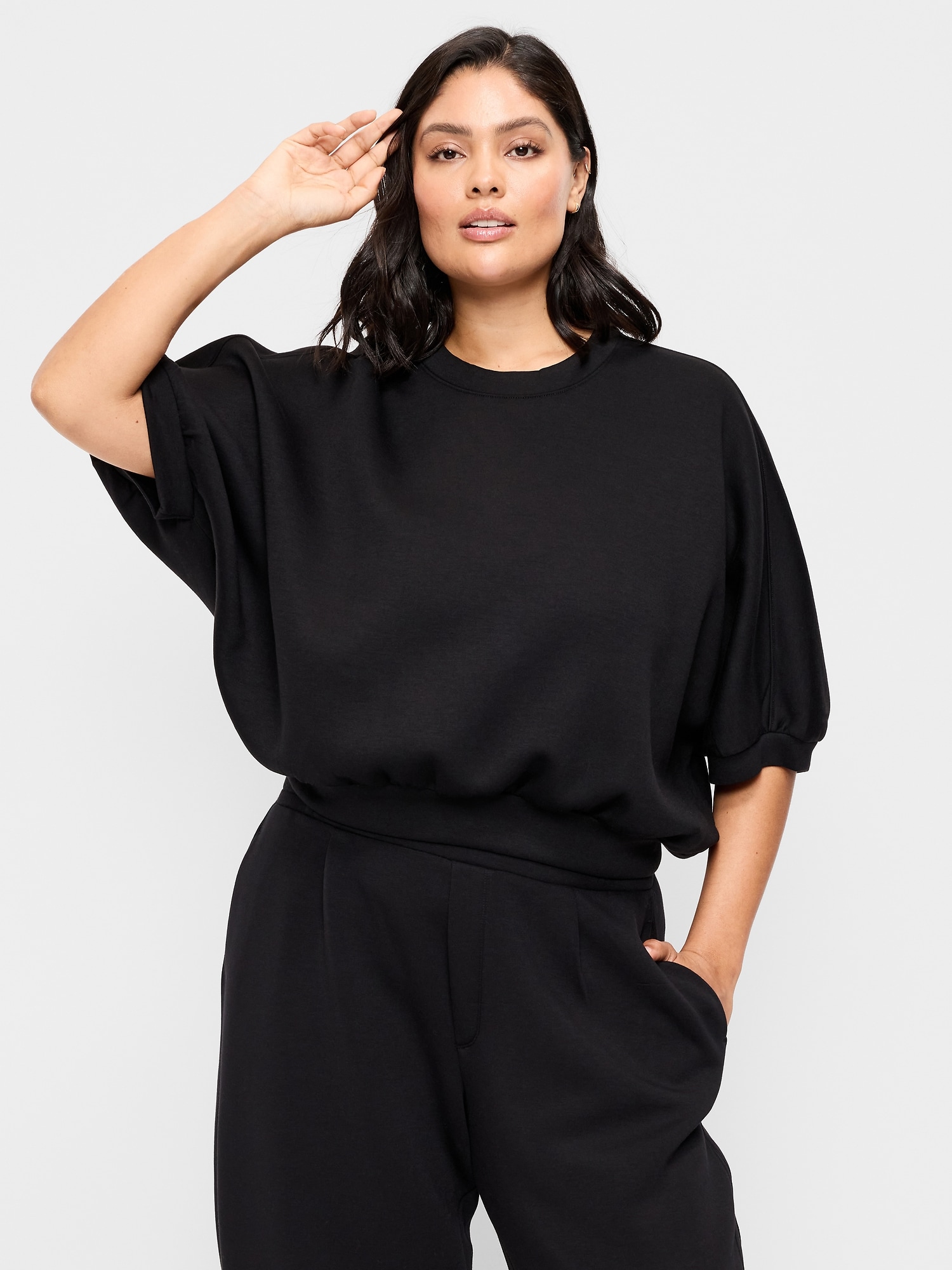 Bounce Fleece Dolman-Sleeve Top