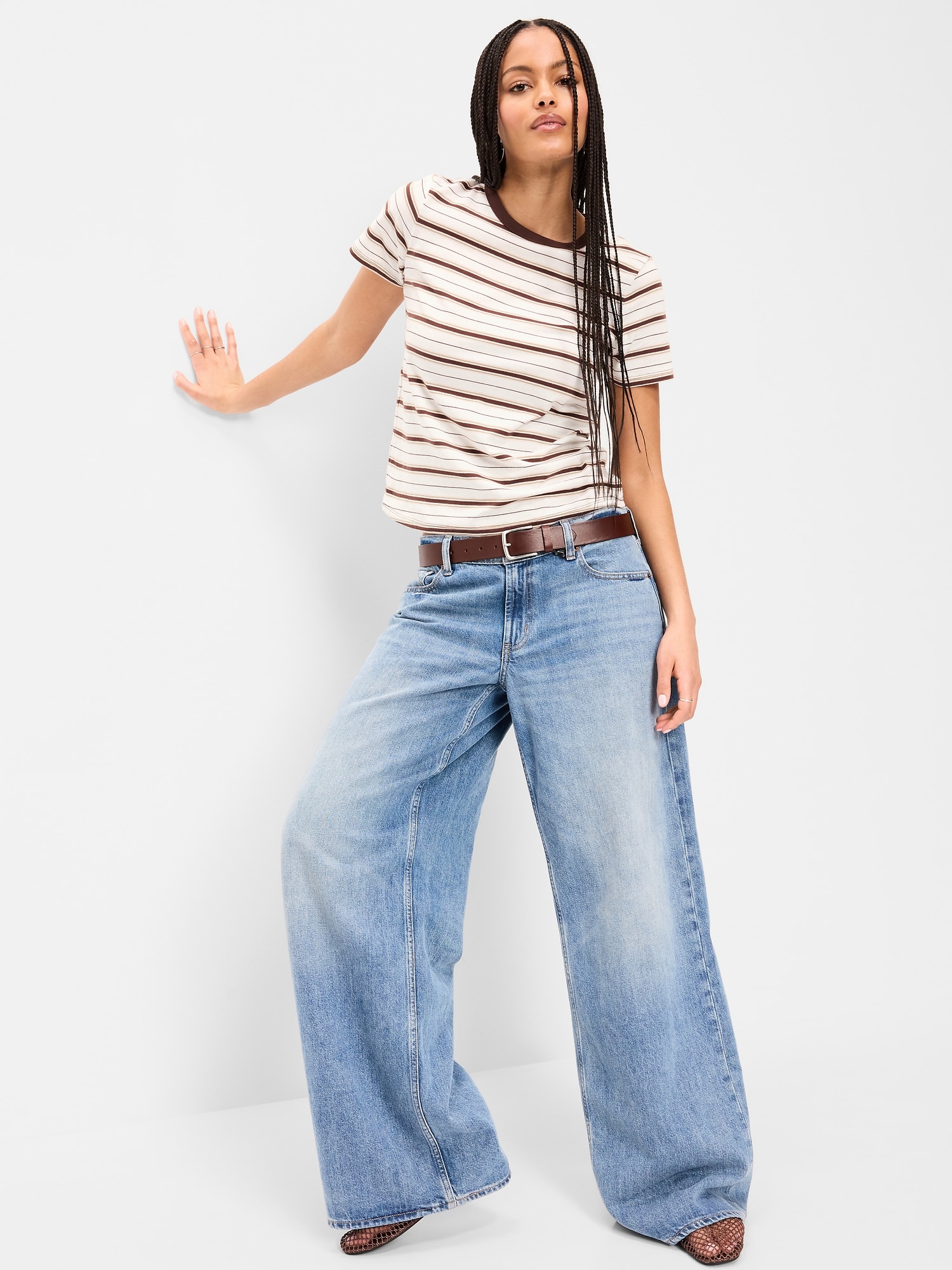 EveryWear Crew-Neck Striped T-Shirt