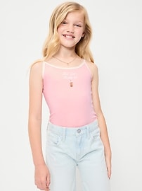 Image number 1 showing, Fitted Graphic Cami for Girls