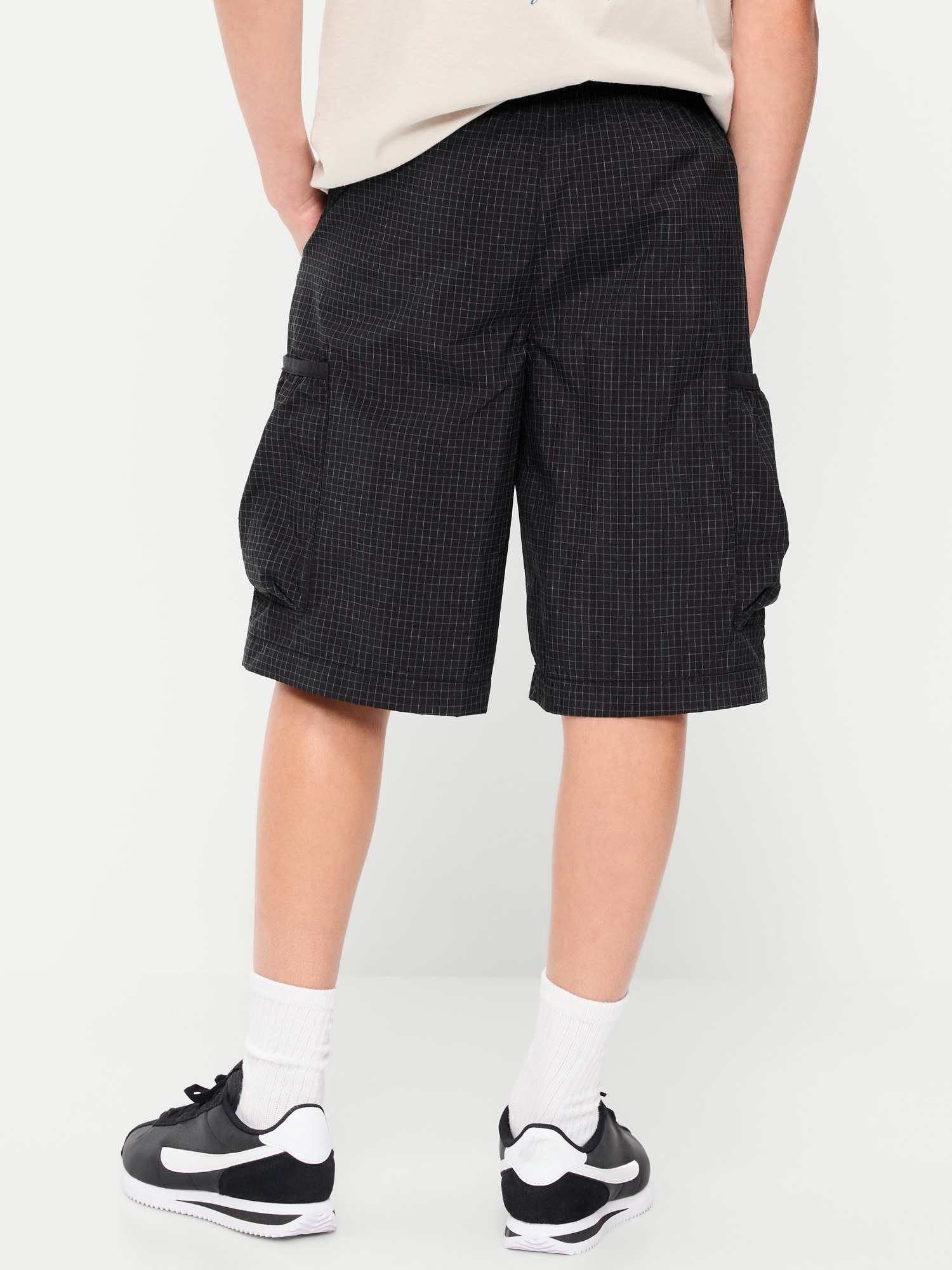 Below Knee Super Baggy Ripstop Cargo Shorts for Boys