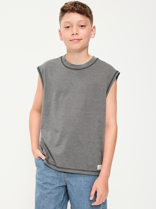 Image number 1 showing, Boxy Muscle Tank Top for Boys