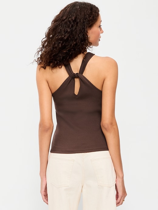 Image number 2 showing, Sleeveless Ribbed Loop-Back Tank Top