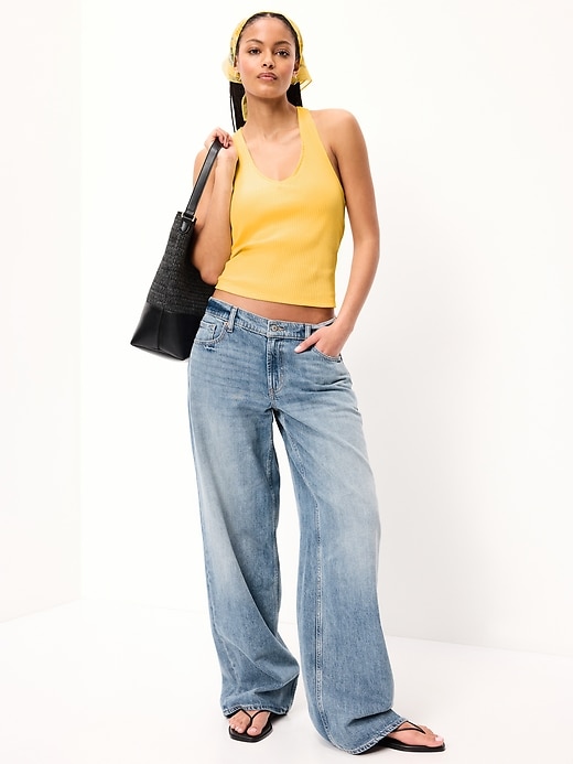 Image number 3 showing, Sleeveless Ribbed Loop-Back Tank Top