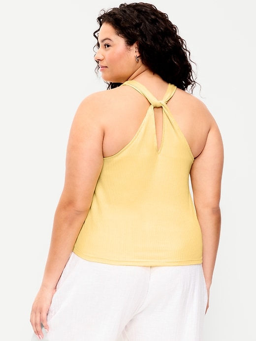 Image number 9 showing, Sleeveless Ribbed Loop-Back Tank Top