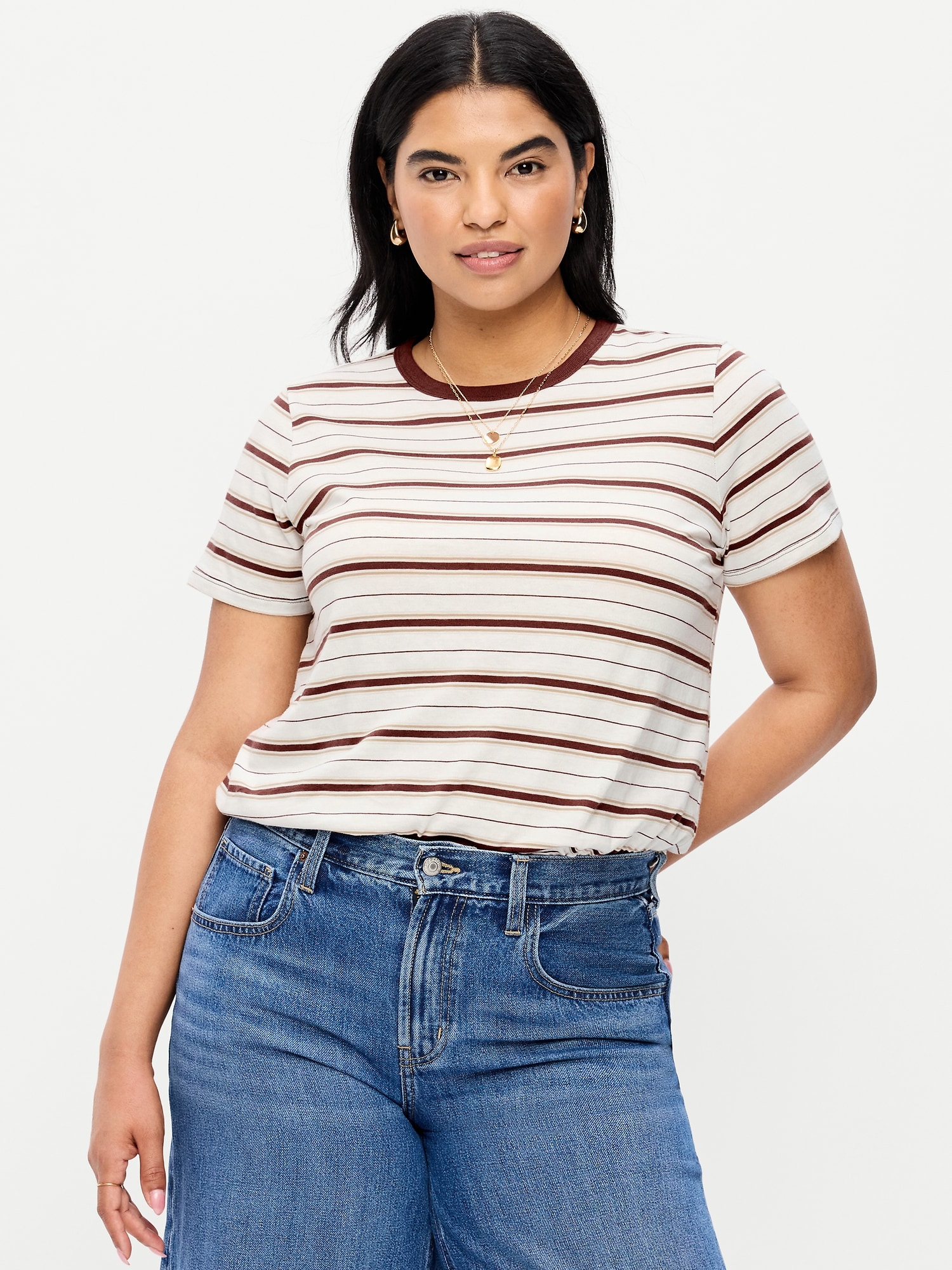 EveryWear Crew-Neck Striped T-Shirt