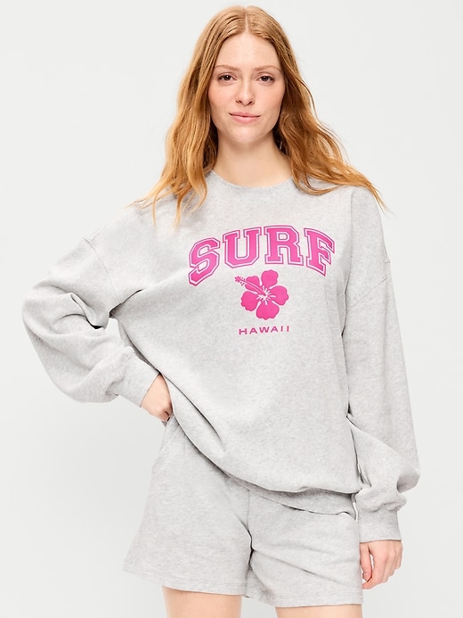 Image number 1 showing, SoComfy Oversized Crew-Neck Sweatshirt