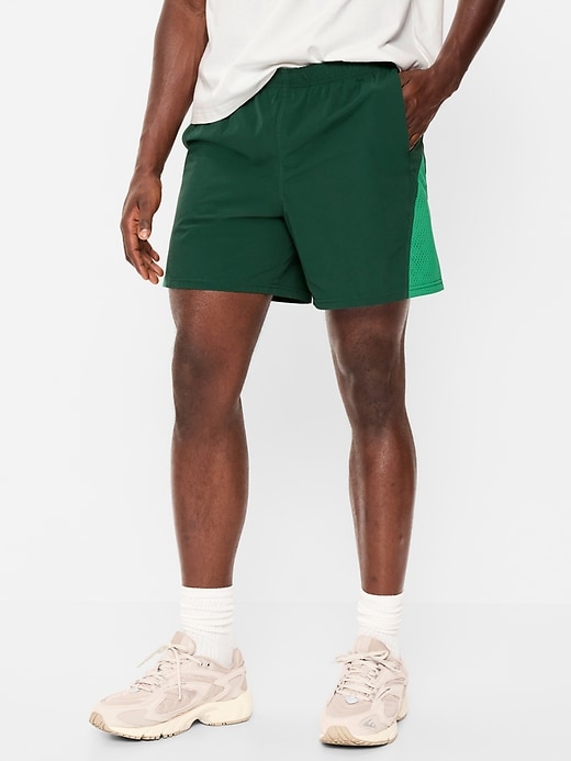 Image number 1 showing, Loose Color-Block Shorts -- 5-inch inseam