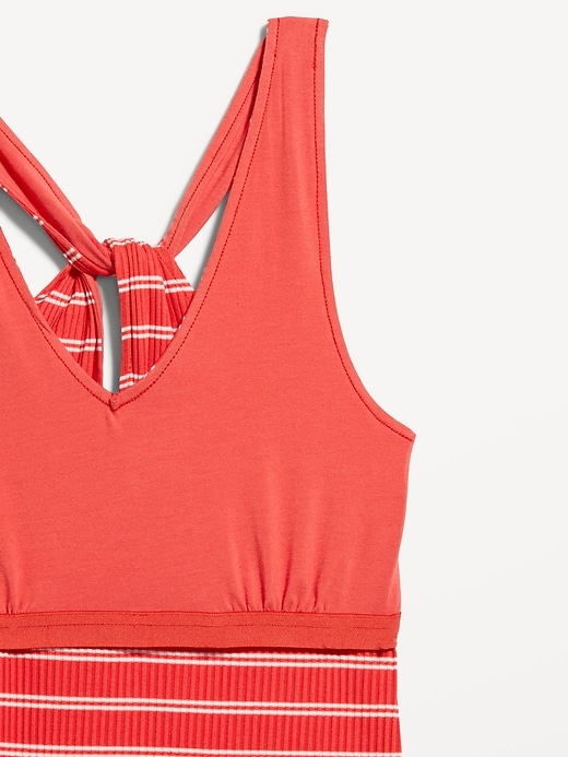 Image number 5 showing, Sleeveless Ribbed Loop-Back Tank Top