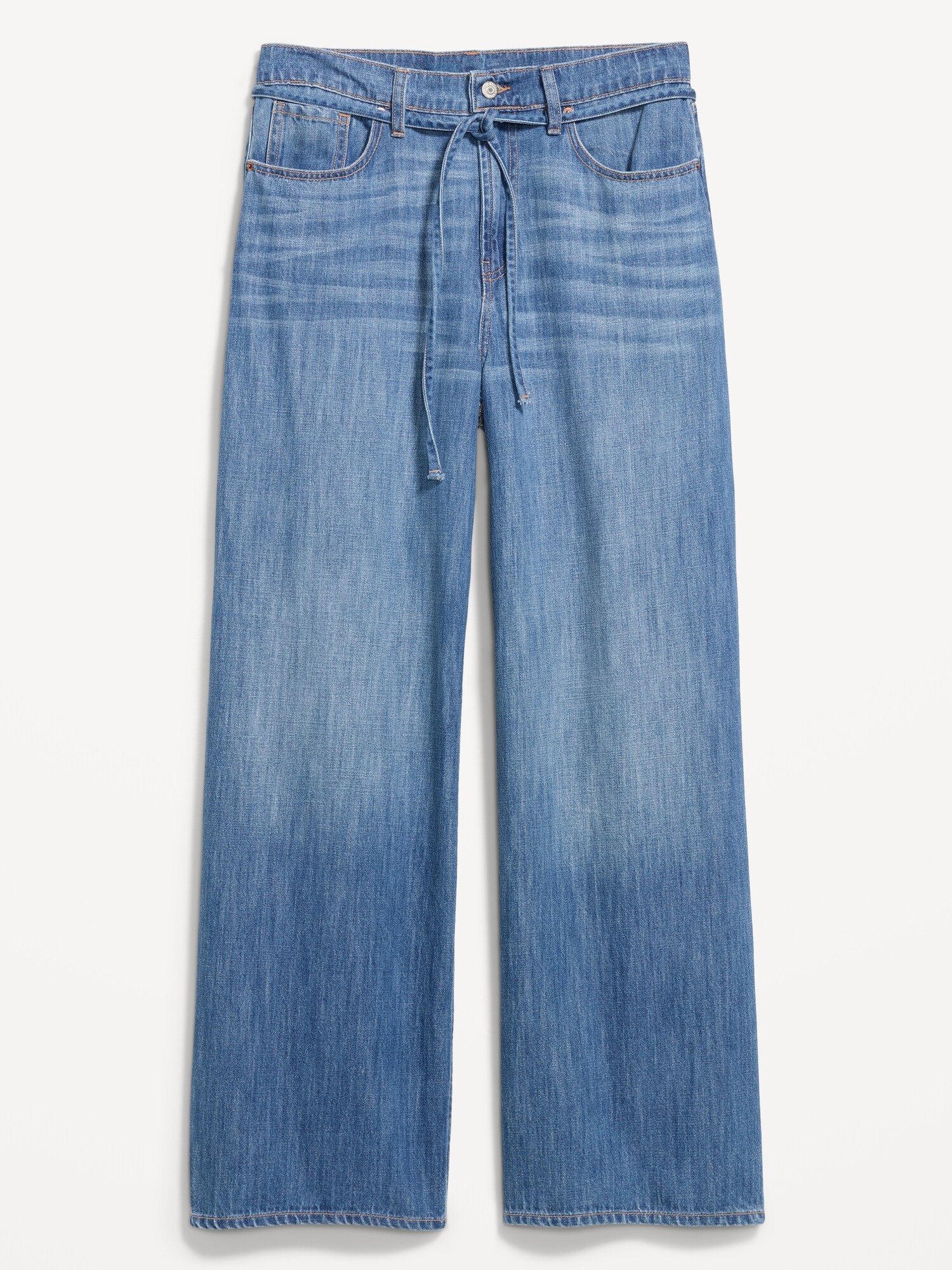Женские джинсы Old Navy High-Waisted Drapey Wide-Leg, цвет: Celestine — фото 3