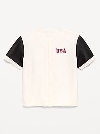 Image number 1 showing, Oversized Mesh Baseball Shirt for Boys
