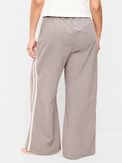 Image number 7 showing, Poplin Wide-Leg Pajama Pants
