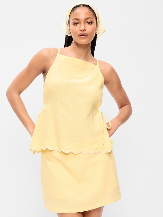 Image number 1 showing, Apron Side-Tie Tank Top