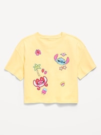 Image number 1 showing, Disney© Stitch & Angel Boxy Graphic T-Shirt for Girls