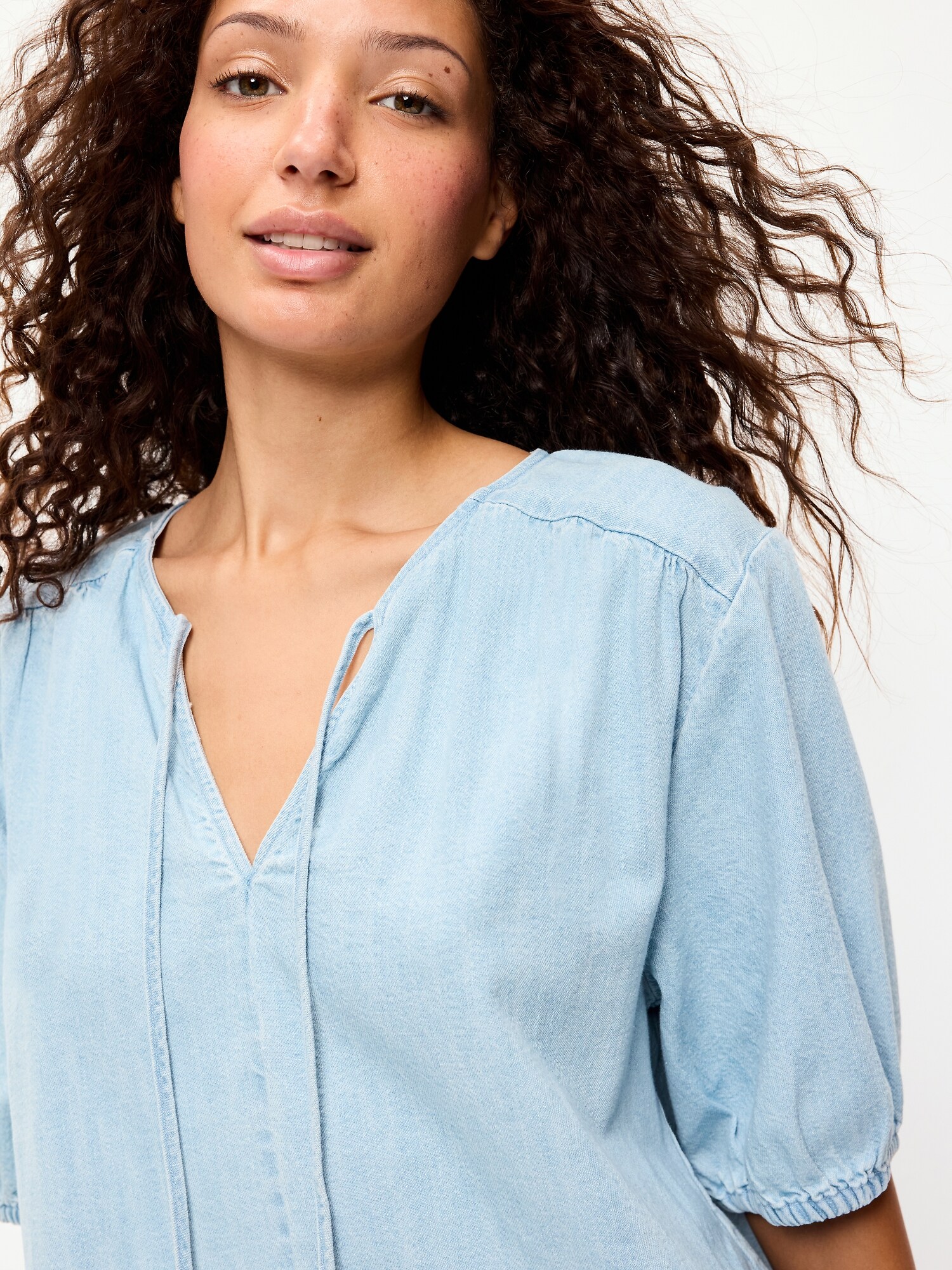 Женский топ Old Navy Short-Sleeve Beaded Top, цвет: Светлая варка — фото 4