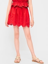 Image number 1 showing, Eyelet-Trim Skirt for Girls
