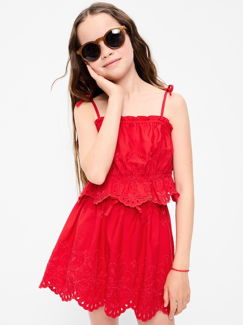 Sleeveless Tie-Shoulder Top for Girls