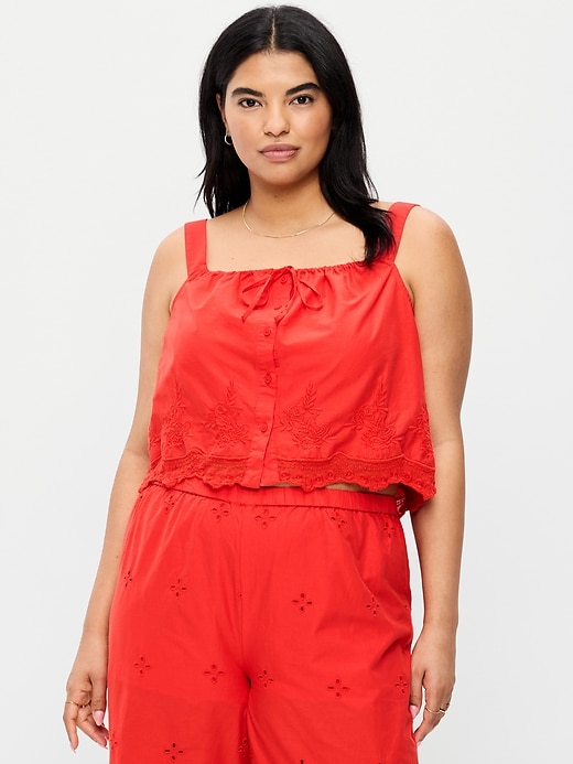 Image number 5 showing, Tie-Front Cami Tank Top