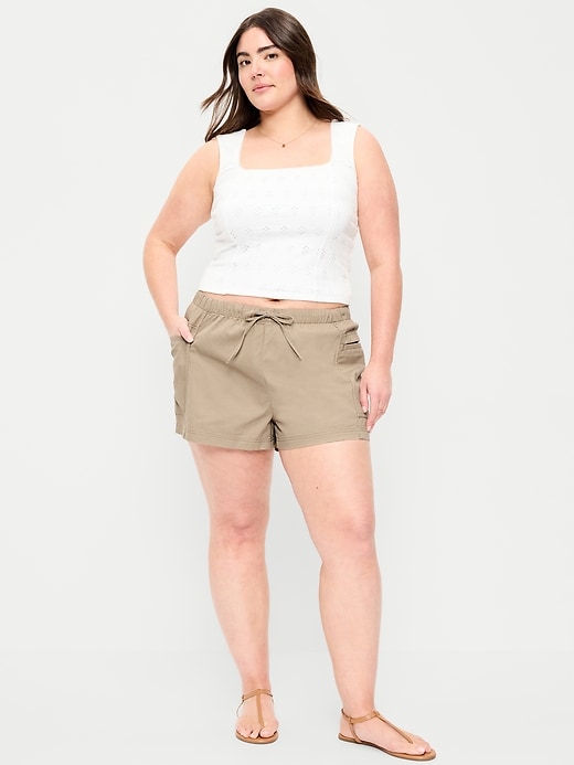 Image number 4 showing, High-Waisted Pull-On Utility Shorts