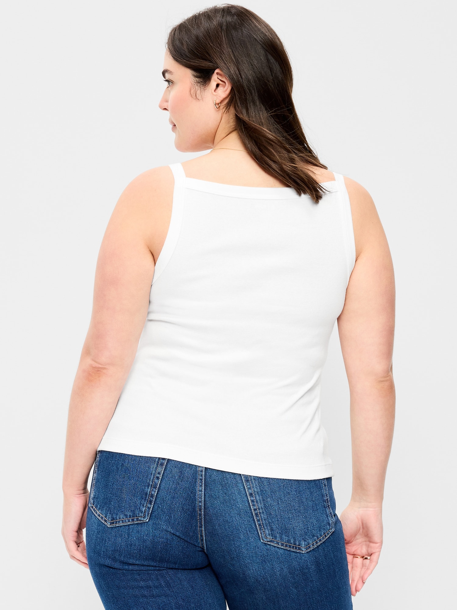 Snug Apron-Neck Tank Top