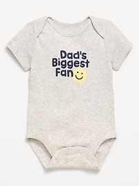 Image number 1 showing, Unisex Short-Sleeve Graphic Bodysuit for Baby