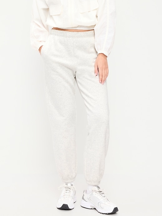 Image number 2 showing, High-Waisted Cinched-Ankle Sweatpants