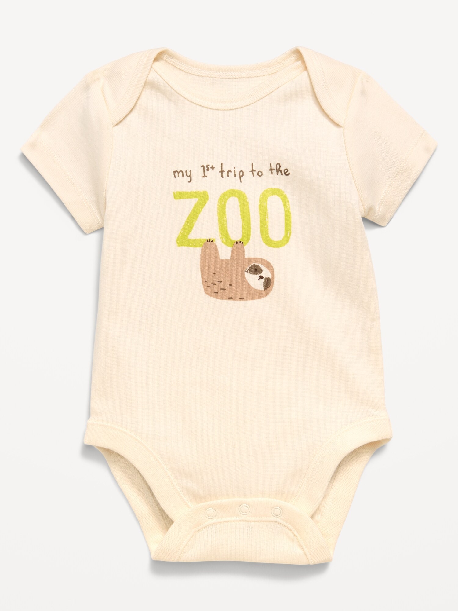Боди для детей, короткий рукав, с логотипом — Old Navy, цвет: Baby's First Zoo — фото 2