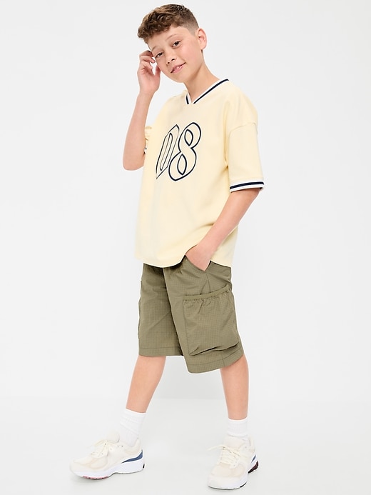 Image number 3 showing, Below Knee Super Baggy Ripstop Cargo Shorts for Boys