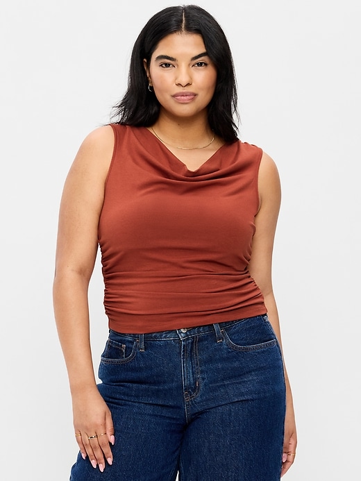 Image number 5 showing, Asymmetrical Side-Cinch Tank Top