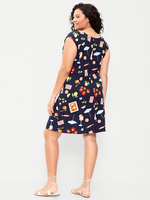 Image number 10 showing, Short-Sleeve Scoop-Neck Mini Dress