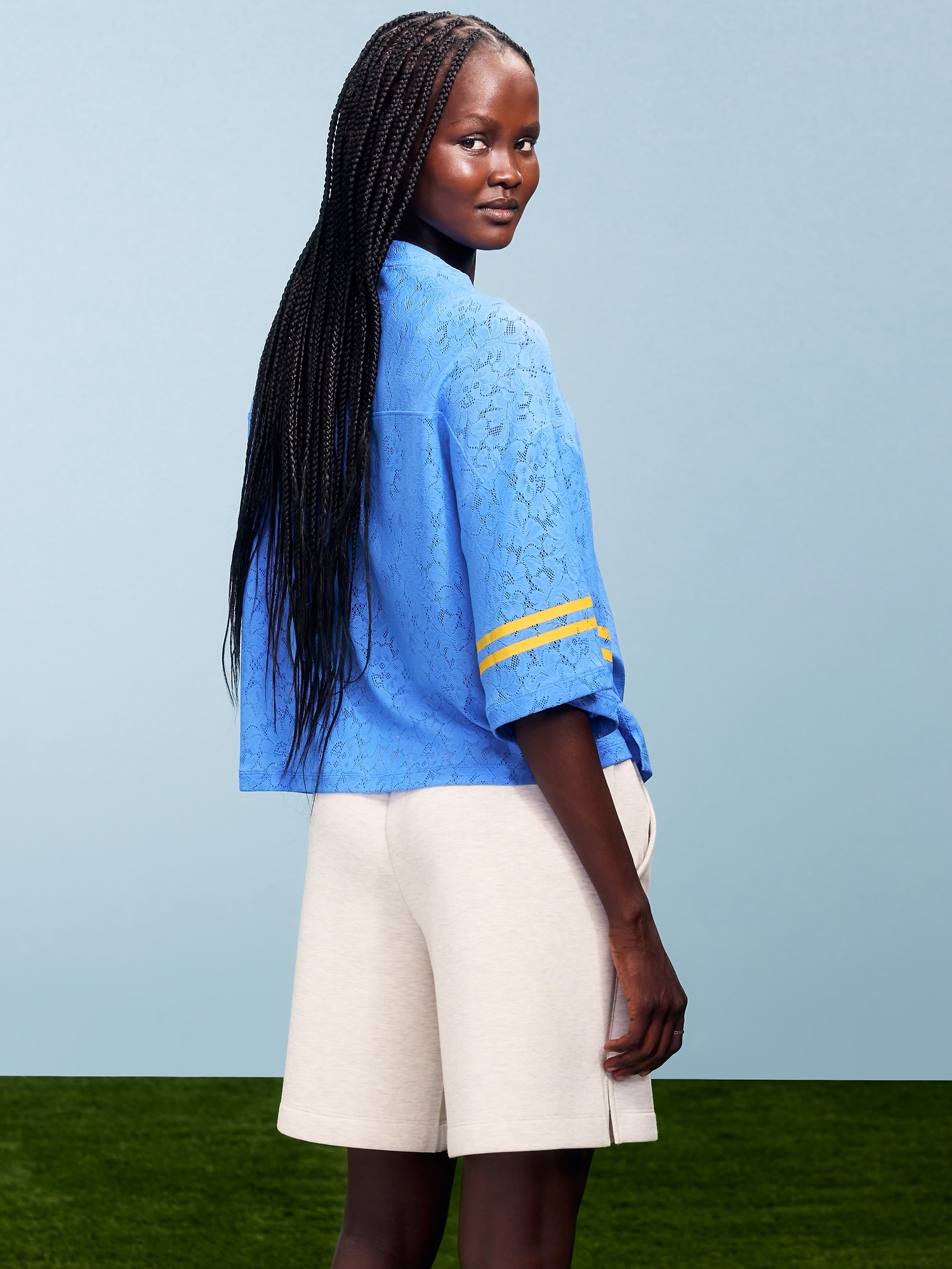 FIFA World Cup 26™ Argentina Boxy Lace V-Neck T-Shirt for Women