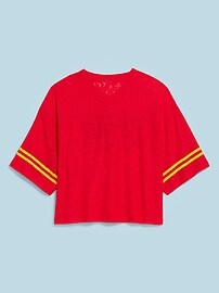 Image number 2 showing, FIFA World Cup 26™ Spain Boxy Lace V-Neck T-Shirt for Women