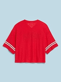 Image number 2 showing, FIFA World Cup 26™ Morocco Boxy Lace V-Neck T-Shirt for Women