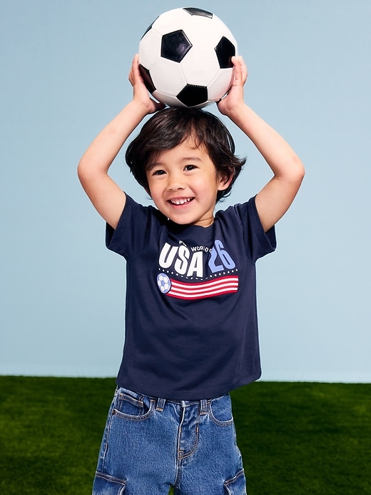 Image number 1 showing, FIFA World Cup 26™ USA Oversized Unisex Graphic T-Shirt for Toddler