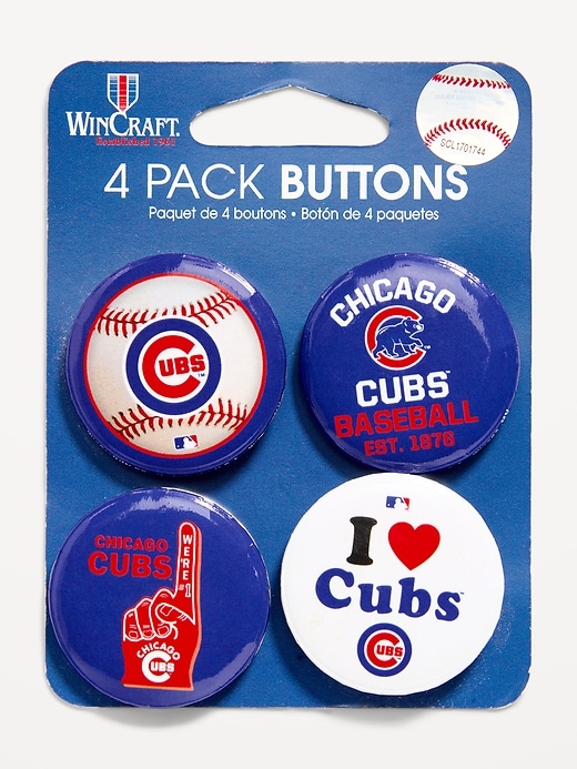 Image number 1 showing, WinCraft® Chicago Cubs 4-Pack Buttons
