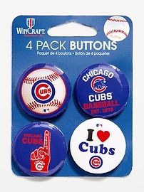 Image number 1 showing, WinCraft® Chicago Cubs 4-Pack Buttons